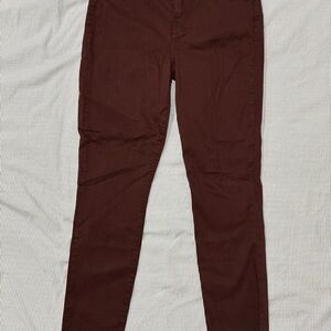 Joe's Jeans THE ICON Mid Rise Skinny Ankle Jeans Women's Size 33 Burgundy